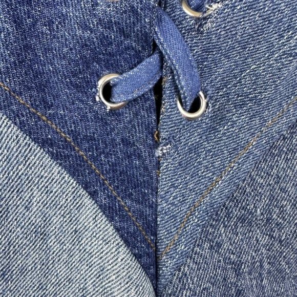 EB Denim Lace Up in Medium Wash - Picture 7 of 10